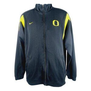 Nike Men's Black Neon Therma Fit Dry Oregons Duck Sports Track Jacket Size M